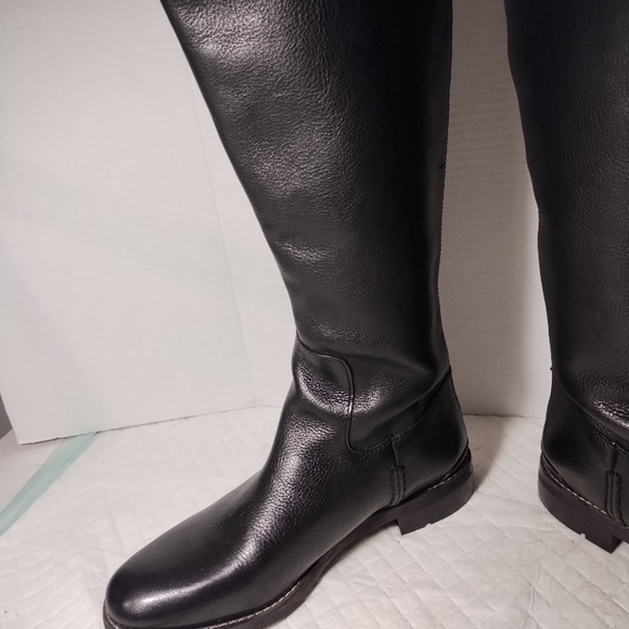 Franco sarto (nwot)black Leather Knee-High Boots women's size 9M - Picture 7 of 14
